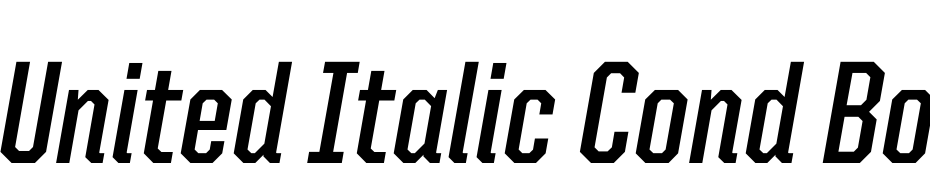 United Italic Cond Bold Font Download Free